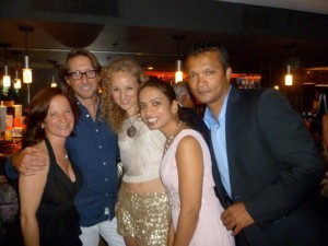 Janine Francolini, David Ford, Jena LaFlamme, Laju Shah and Anil Amin (owner of Nirvana)