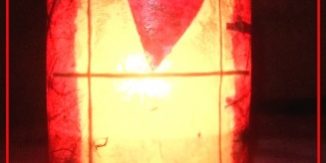 Lantern with a heart on it