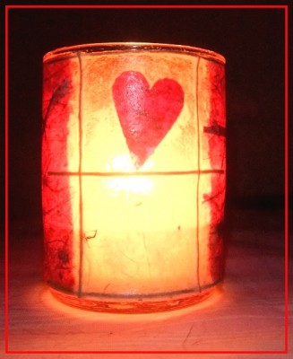 Lantern with a heart on it