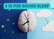 image of brain sleeping with clouds and stars in background
