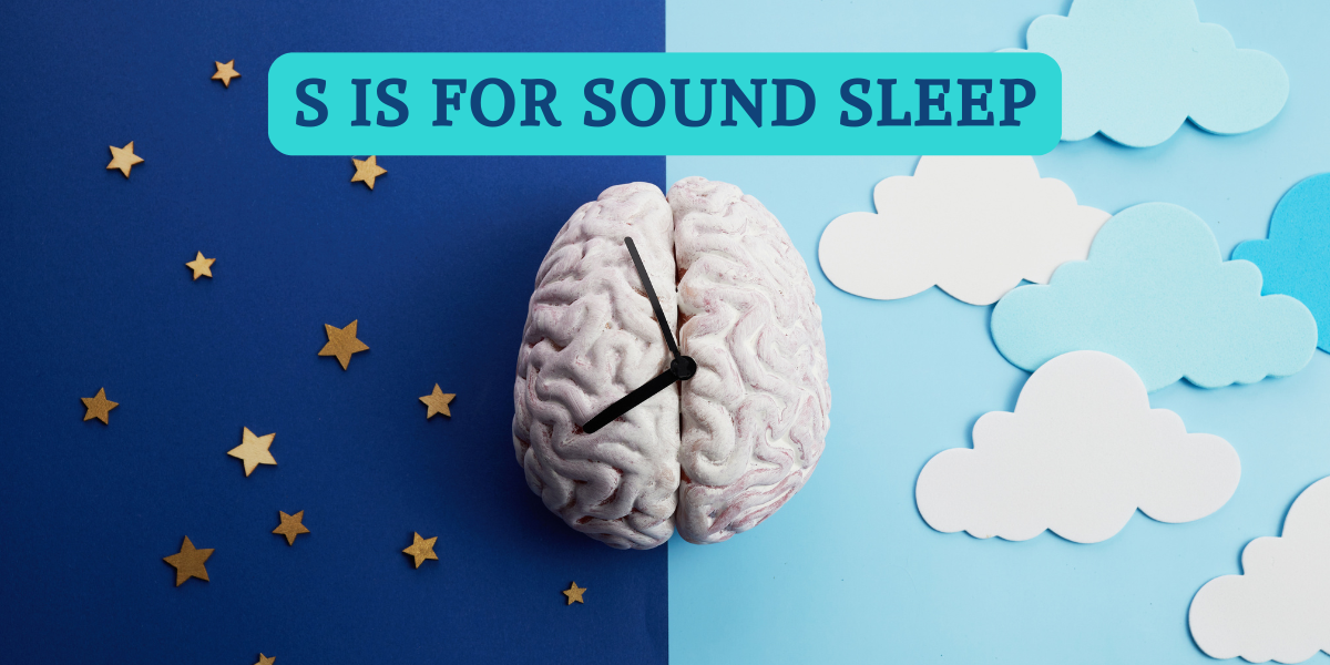 image of brain sleeping with clouds and stars in background