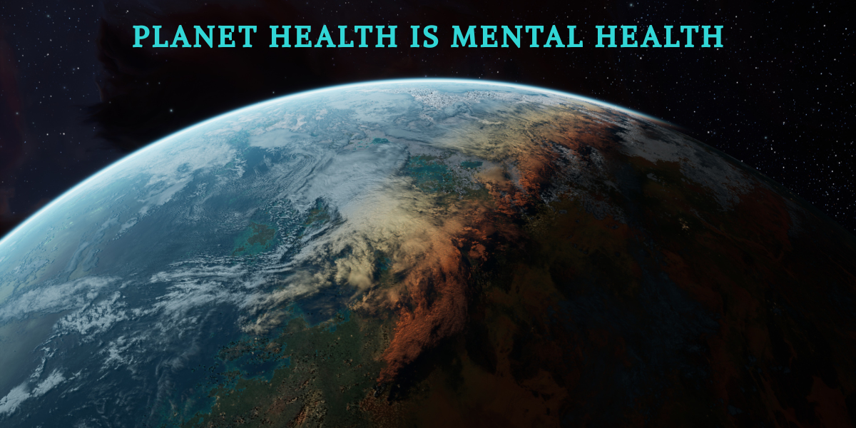 close up image of earth with a black background in space